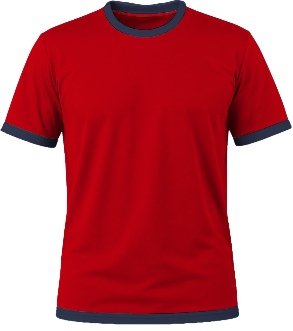 Ringer Ladies Crew Neck T-shirt, Fitted Short Sleeve, Birdseye
