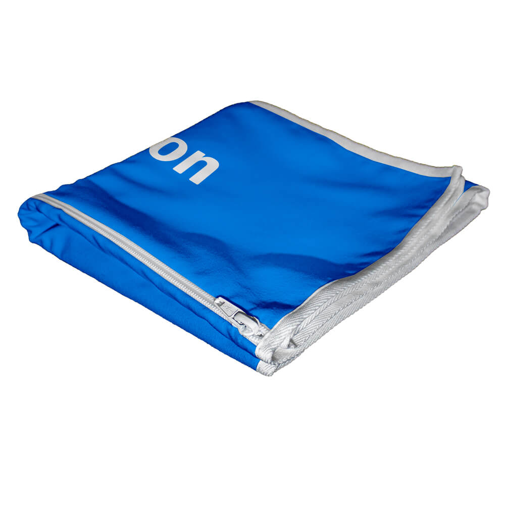 Orchid Quick Drying Gym Towel D/S Print Binded With Petersham Webbing And Front Compartment Zip