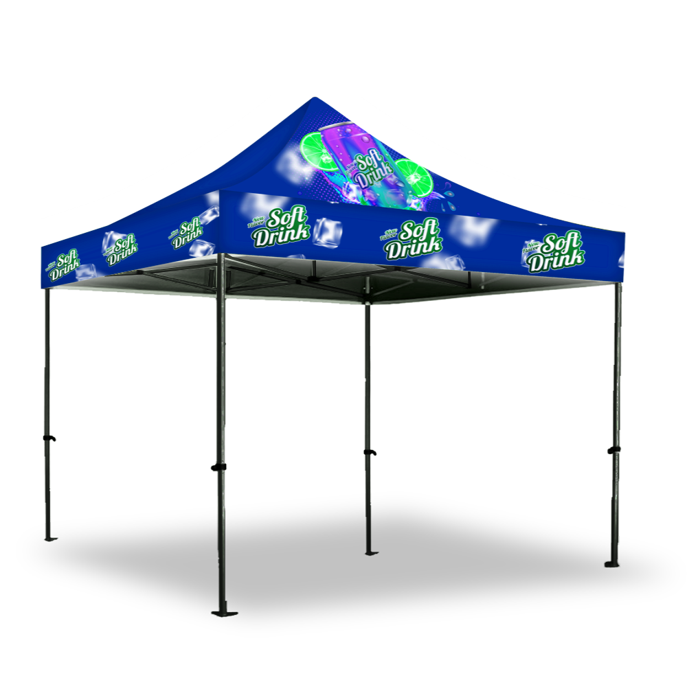 Gazebo 3 x 3m, Dye Sub, Econo Steel, Complete
