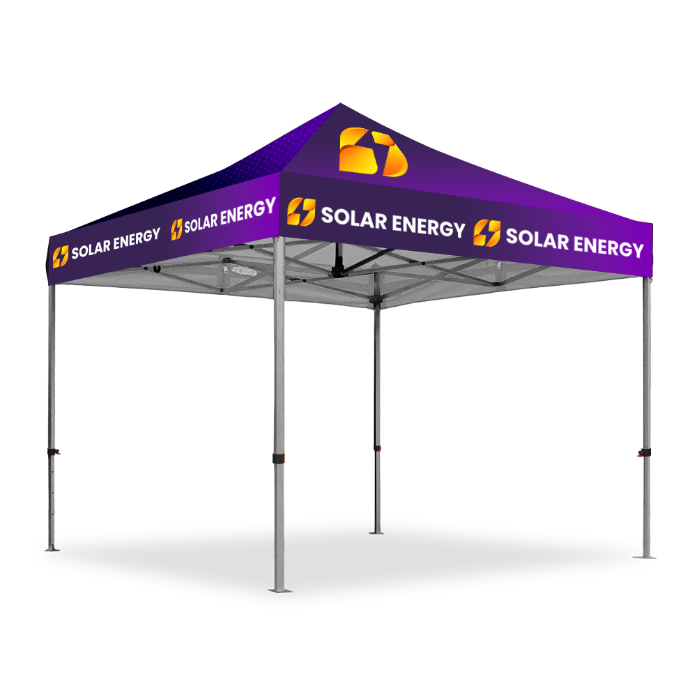 Gazebo 3 x 3m, UV Print, Hexagon Steel, Complete