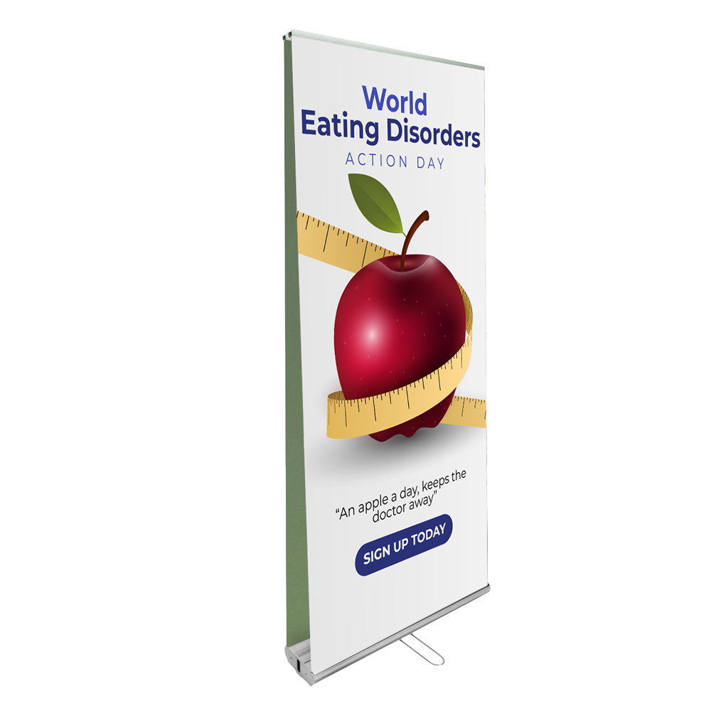 Pull Up Banner 0.85 x 2m, Double Sided, PVC, Complete, Economy