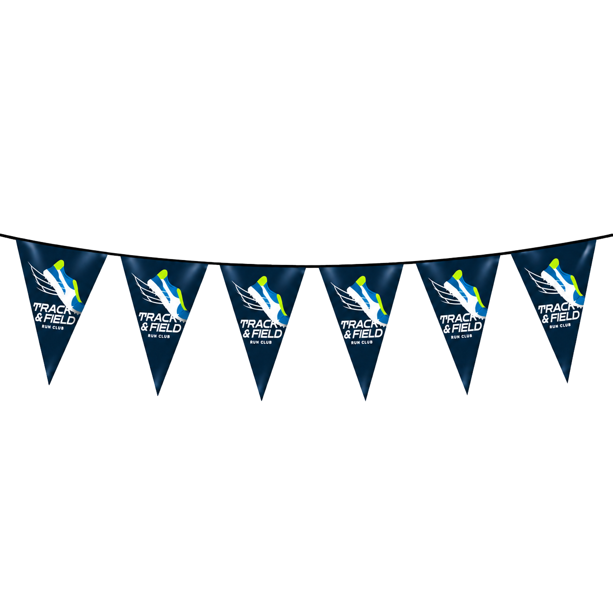 B.YOND LITHO Pennants Triangular (Double Sided White & White) 200 x 300mm