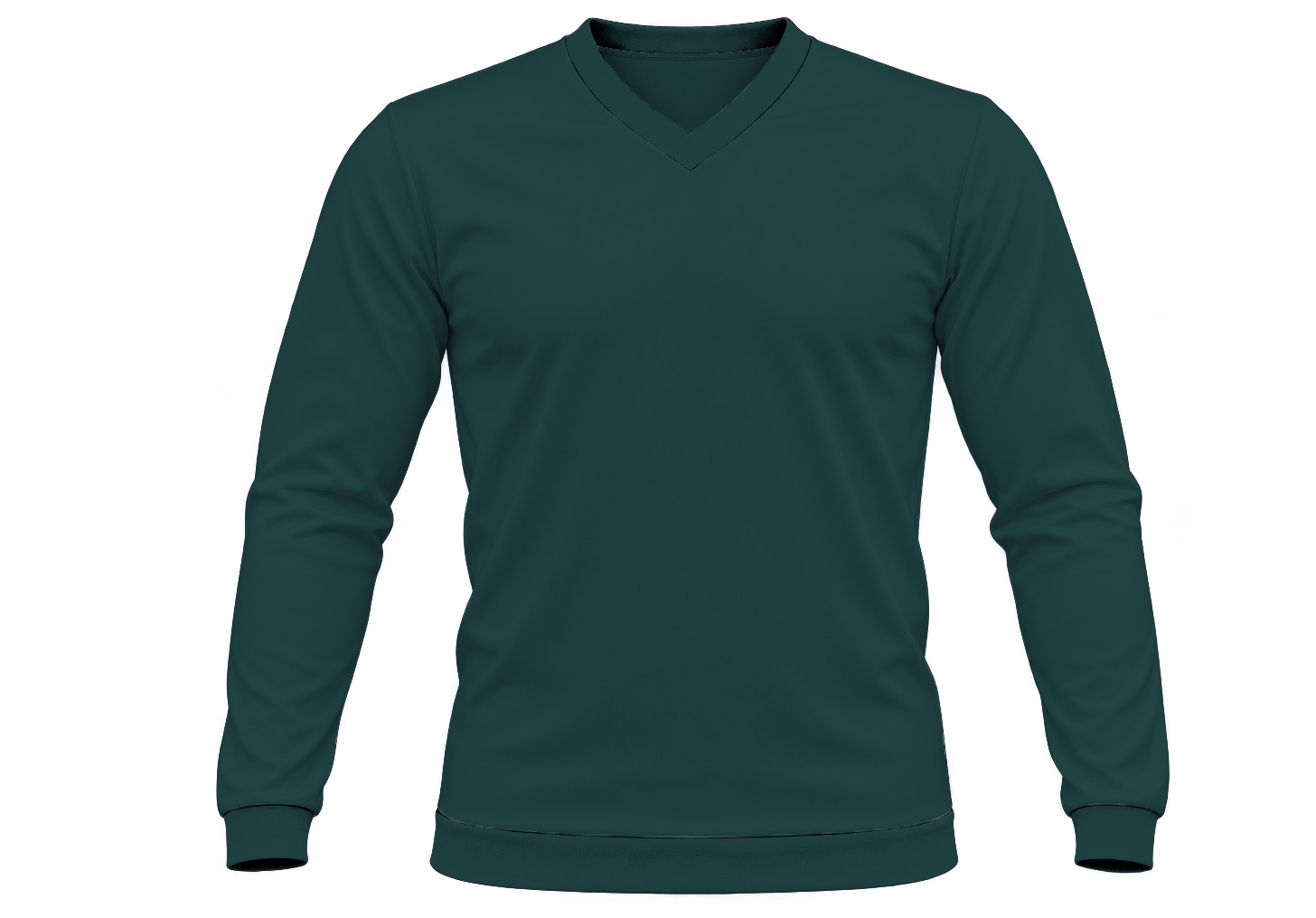 +27 Kiddies V-Neck T-shirt, Fitted Long Sleeve, Birdseye