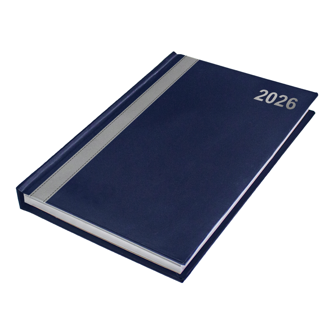 A4 Linea Stripe Two-Tone Diary (Padded Cover)