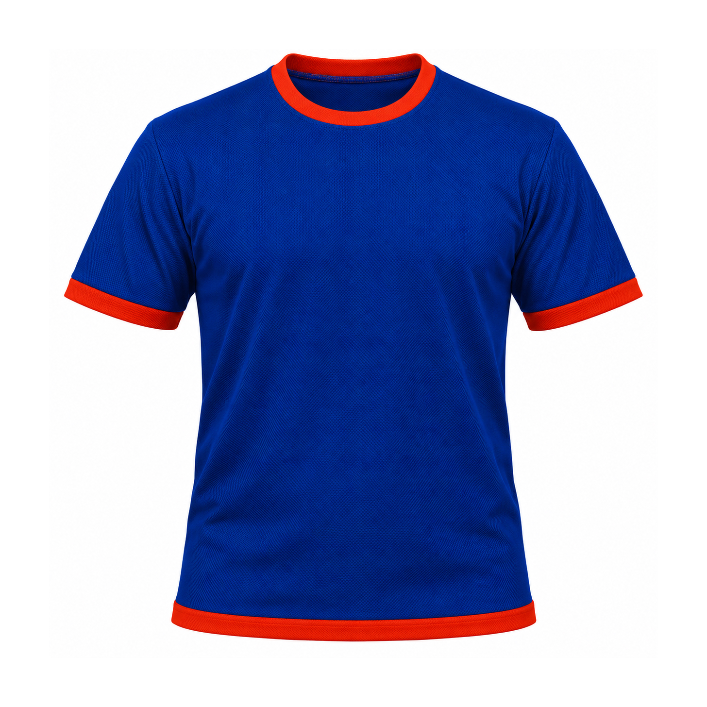 Ringer Kiddies Crew Neck T-shirt, Fitted Short Sleeve, Reverse Birdseye