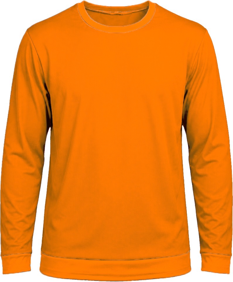 +27 Ladies Crew Neck T-shirt, Fitted Long Sleeve, Birdseye