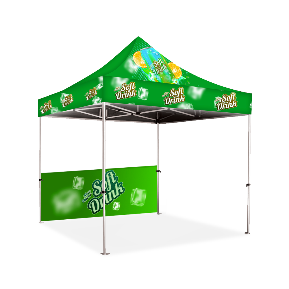 Gazebo 2m Unit, Half Wall, Dye Sub